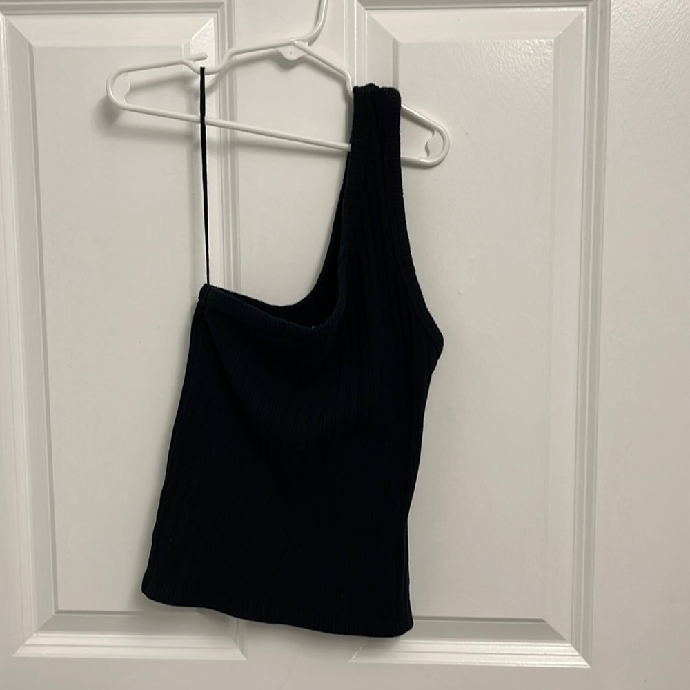 american eagle one shoulder top xs